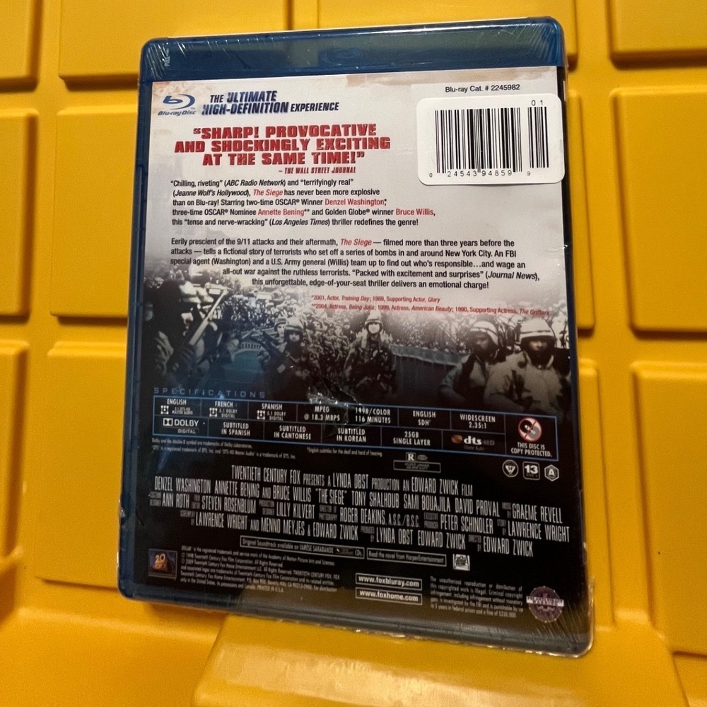 The Siege Blu-ray Denzel Washington Bruce Willis 1998 Action Thriller Widescreen - Picture 3 of 5